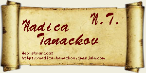 Nadica Tanackov vizit kartica